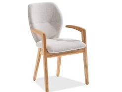Lugano Teakholz Outdoor Polsterstuhl Alpine beige