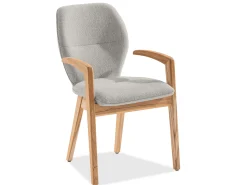 Lugano Teakholz Outdoor Polsterstuhl Alpine grau