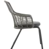 Luuna Stapelsessel Alu anthracite String-Flex anthracite Sitz-Polster Bombay anthracite