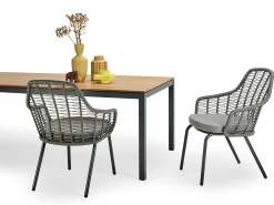 Luuna Stapelsessel Alu anthracite String-Flex anthracite Sitz-Polster Bombay anthracite