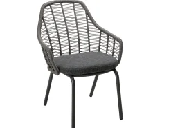 Luuna Stapelsessel Alu anthracite String-Flex anthracite Sitz-Polster Bombay anthracite