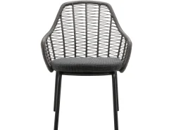 Luuna Stapelsessel Alu anthracite String-Flex anthracite Sitz-Polster Bombay anthracite