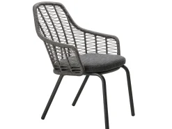 Luuna Stapelsessel Alu anthracite String-Flex anthracite Sitz-Polster Bombay anthracite