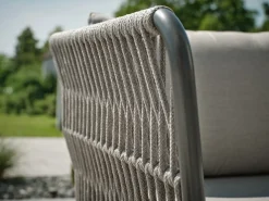 Marla Dining Lounge Set 2-teilig Alu anthrazit Kordel salt