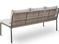 Marla Dining Lounge Set 2-teilig Alu anthrazit Kordel salt