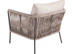 Marla Lounge-Sessel Alu anthrazit Kordel salt