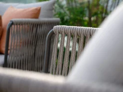 Marla Lounge-Sessel Alu anthrazit Kordel salt
