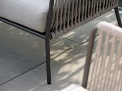 Marla Lounge-Sessel Alu anthrazit Kordel salt