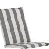 Mittellehner Auflage Vario 106/111x48cm Solena Blocktreifen weiß grau