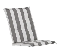 Mittellehner Auflage Vario 106/111x48cm Solena Blocktreifen weiß grau