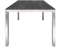 Mono Dining Tisch Edelstahl Keramik 100 x 100 cm