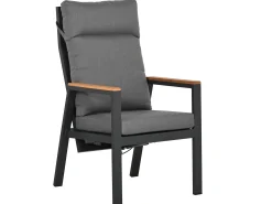 Move Relaxsessel Catania Alu anthrazit mit Teak-Armlehnen