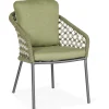 Nappa Dining Chair Rope matt royal grey Macramé weaving