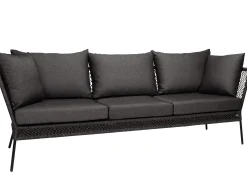 Odea funktionale Bank Liege schwarz matt Kordel pepper