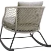 Odea Schaukelsessel schwarz matt Kordel salt