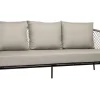Odea 3-Sitzer Lounge Sofa schwarz matt Kordel salt