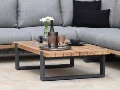 Outdoor Kissen Zierkissen sunproof® Rib Black