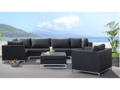 Outdoor Textil Lounge Legian Hocker-Tisch anthrazit