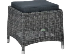 Polyrattan Gartenhocker Long Island stone