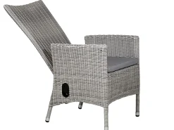 Polyrattan Positionssessel Trinidad light-grey