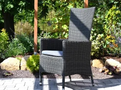 Polyrattan Positionssessel Trinidad rock-grey