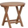 Premium Deluxe Teakholz Beistelltisch klappbar Ø48,5cm