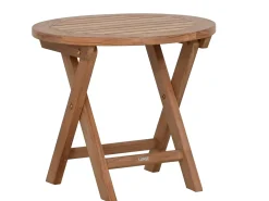Premium Deluxe Teakholz Beistelltisch klappbar Ø48,5cm