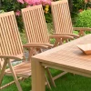 Premium Deluxe Teakholz Gartenstuhl Klapp Hochlehner Jan