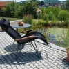 Relaxliege Oasi Daydreamer XL 3D-Mesh Black Holzarmlehnen