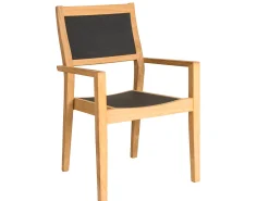 Roble Holz Gartenstuhl Tivoli stapelbar Sling Charcoal