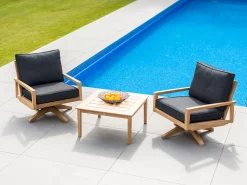 Roble Holz Loungetisch Beistelltisch Tivoli 80x80cm