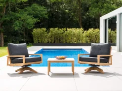 Roble Holz Tivoli Swivel Lounge Chair Drehsessel