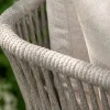 Romy Lounge Eckelement Alu greige Kissen Vanilla