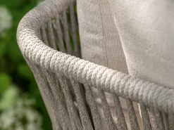 Romy Lounge Eckelement Alu greige Kissen Vanilla