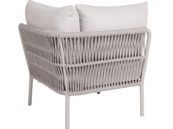 Romy Lounge Eckelement Alu greige Kissen Vanilla