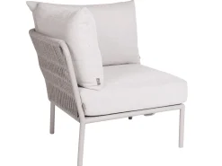 Romy Lounge Eckelement Alu greige Kissen Vanilla