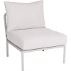 Romy Lounge Mittelelement Alu greige Kissen Vanilla