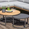 Serra Loungetisch Volano Alu Teak Ø80cm