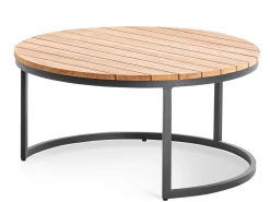Serra Loungetisch Volano Alu Teak Ø80cm