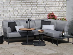 2-Sitzer Aluminium Loungesofa Vinpearl mit Ecke