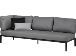3-Sitzer Aluminium Loungesofa Vinpearl mit Ecke