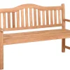 3-Sitzer Teakholz Gartenbank Brighton mit Klapptisch