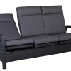 3-Sitzer Verstell-Loungesofa Chalet Alu Geflecht mix-grey