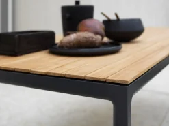 Soft Dining Tisch Alu anthracite Teak
