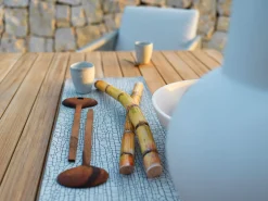 Soft Dining Tisch Alu anthracite Teak