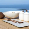 Soft Dining Tisch Alu white Teak