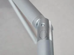 Sonnenschirm Easy-Push 150x210cm silber/hellgrau meliert