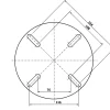 Sonnenschirmständer fahrbar Midi Plus 100 Multiflansch graphit