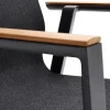 Soul Stapelsessel hoch anthracite mit Teak-Armlehne