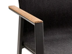 Soul Stapelsessel hoch anthracite mit Teak-Armlehne